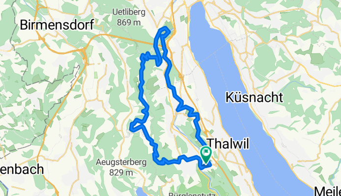Gattikon - Langnau - Buchenegg - Uetliberg - Leinbach - Gattikon