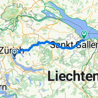 Route to St Gallen