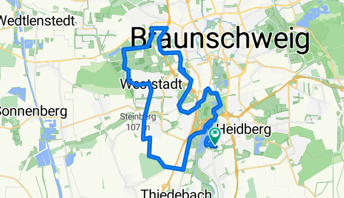 Gerade Fahrt in Braunschweig West