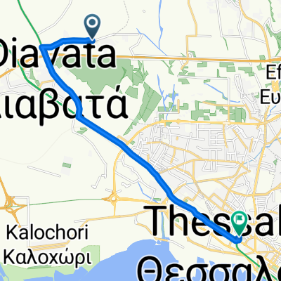 Snail-like route in Thessaloniki
