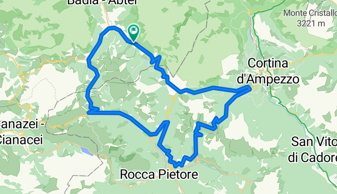 San Cassiano - Passo Valparola - Pocol - Passo Giau - Colle Santa Lucia - Cemadoi - Campolongo - Corvara - San Cassiano 83.3km 2410hm