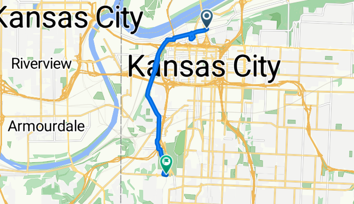 Snail-like route in Kansas City