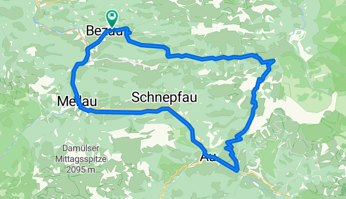 Bezau - Ostergunten - Au - Bezau