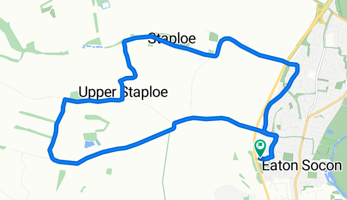 Snail-like route in St Neots