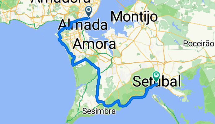 Stage 1 Lisboa - Setúbal (via Costa da Caparica - Arrábida)