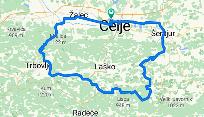 Celje-Šentjur-Šentrupert-Rimske-Hrastnik-Prebold-Celje