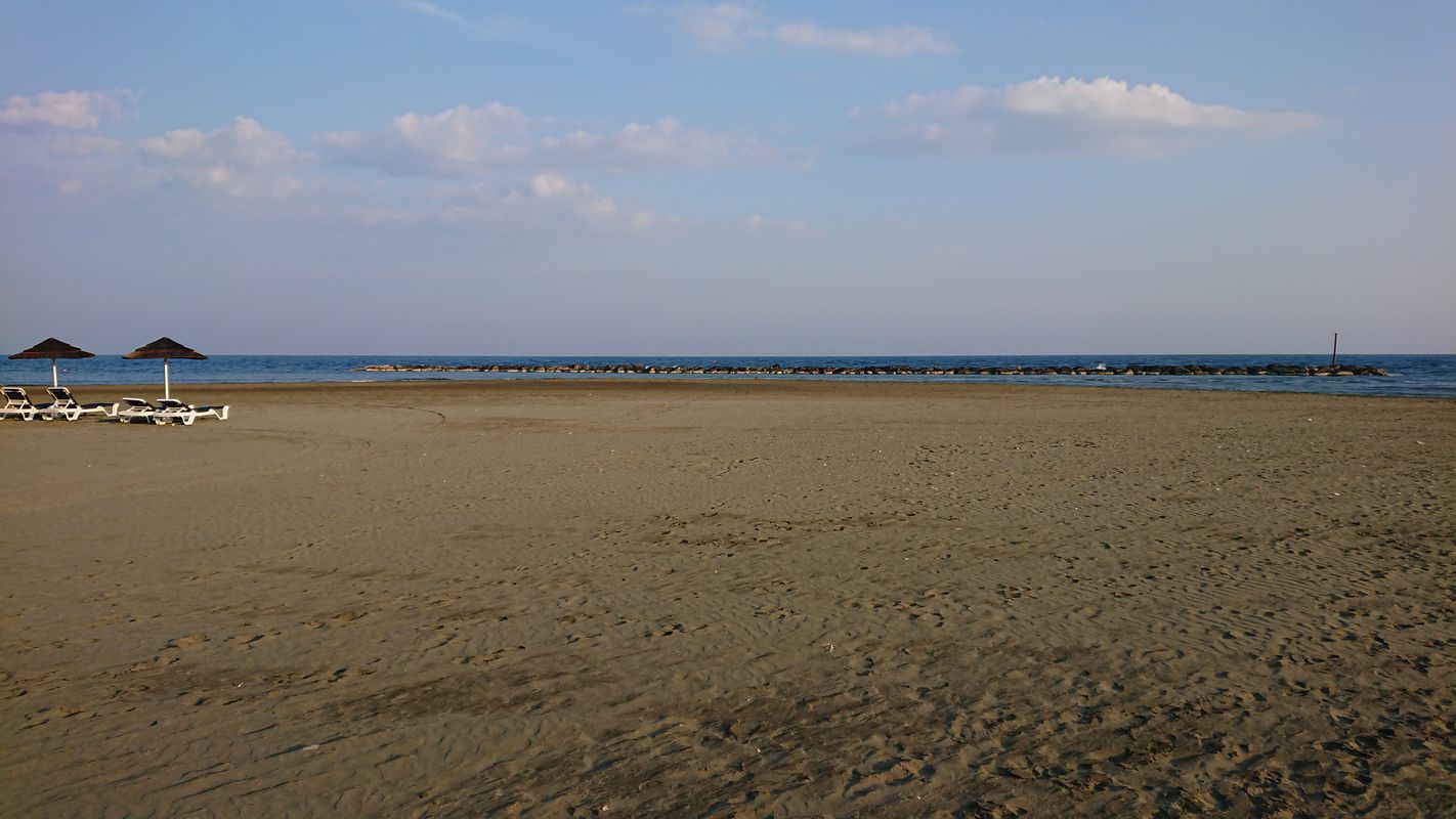 sveltos Hotel to snorkel in alaminos with two kite sufe zones on the way. close to water mostly gravel after Larnaca