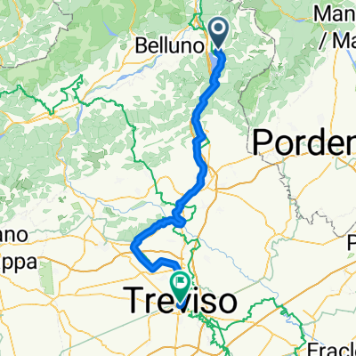 Santa Croce to Traviso max bike paths