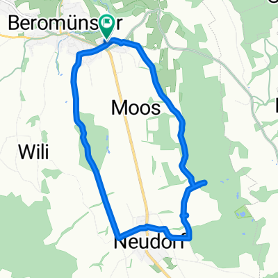 Gerade Fahrt in Beromünster