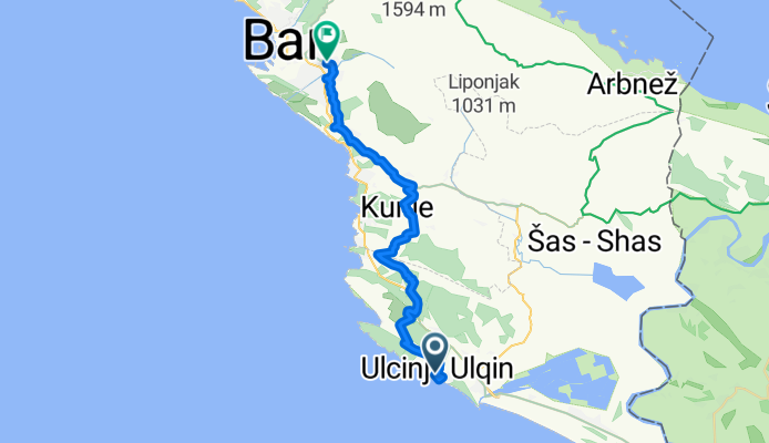 Ulcinj - Pečurice - Bar