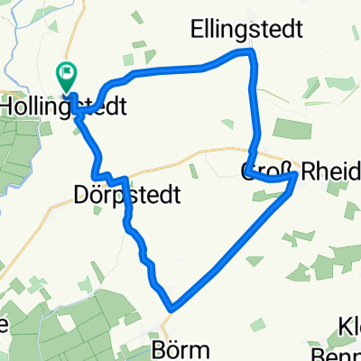 Gerade Fahrt in Hollingstedt