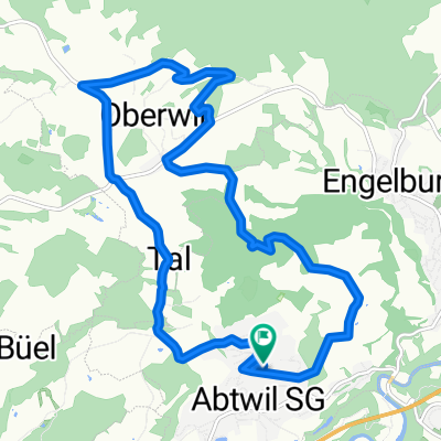 Gerade Fahrt in Abtwil SG