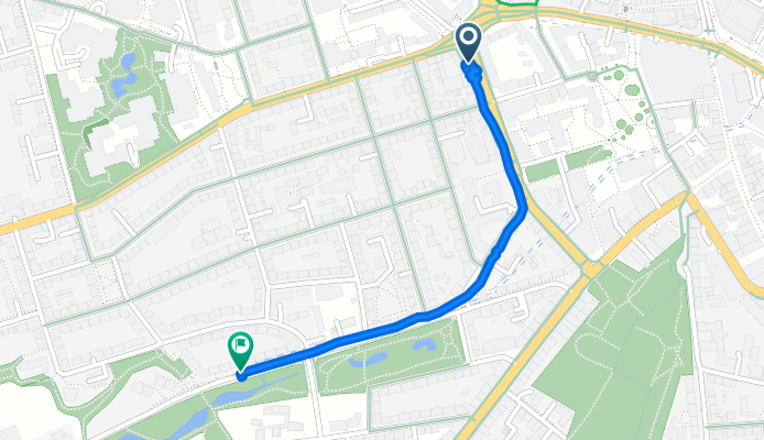 Gemütliche Route in Hamburg