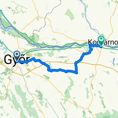 Gyor to Komarom Hungary