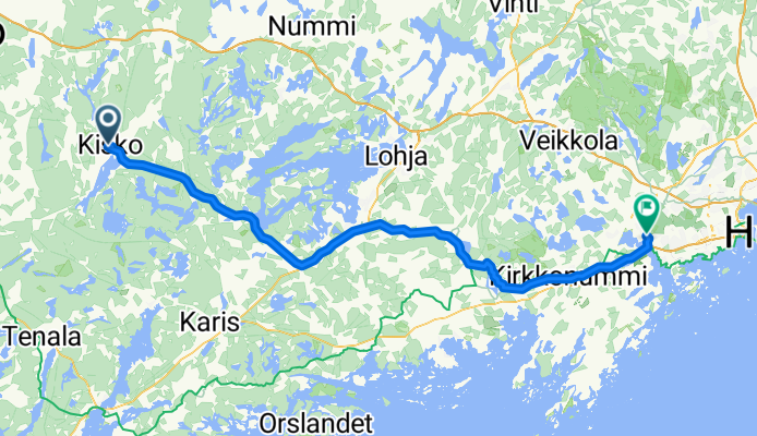 Snail-like route in Espoo