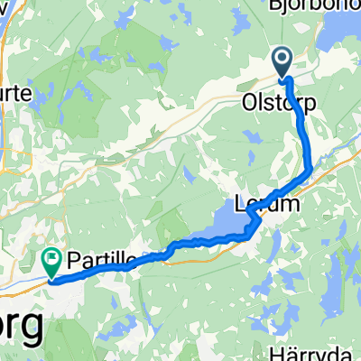 Snail-like route in Sävedalen