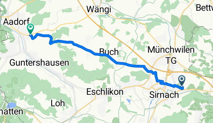 Einfache Fahrt in Aadorf