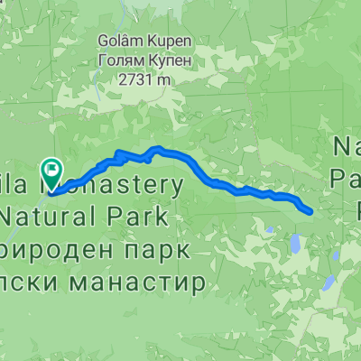 Рилски манастир до подножието на Рибни езера