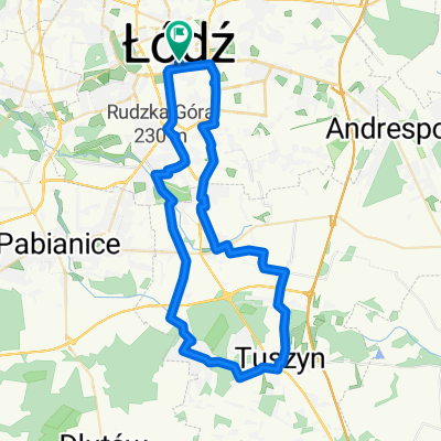 2019-06-29: Łódź - Gospodarz - Rydzynki - Tuszyn - Modlica - Rzgów - Łódź