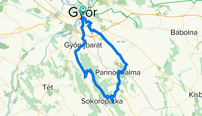 Győr-Pannonhalma-Ravazd-Tényő-Győr