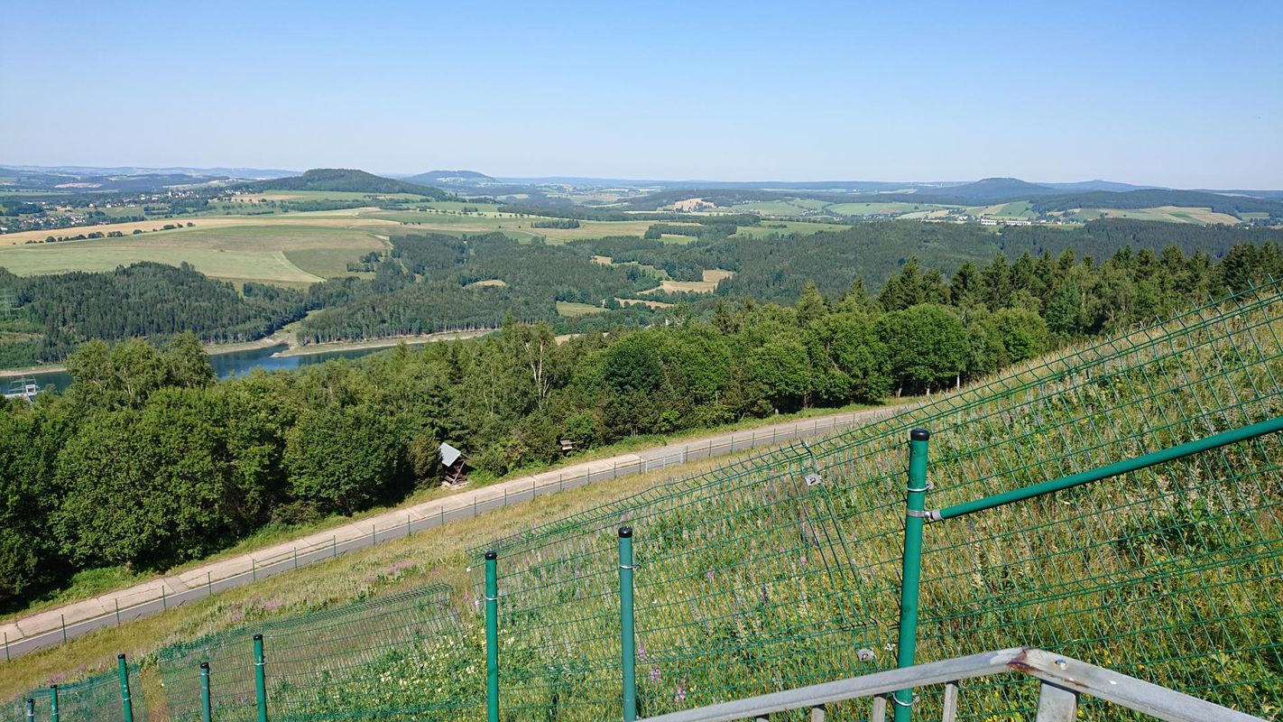 Oberbecken Markersbach über den Schwarzenteich