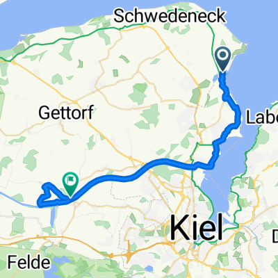Cykelrute - Strande-Kieler Kanelen-Strande - 1/3