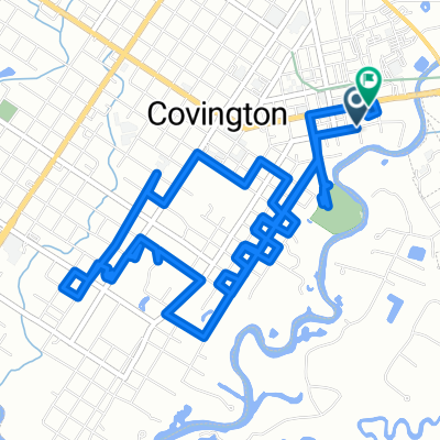Snail-like route in Covington