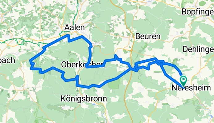 Neresheim-Tauchenweiler-Lauterburg - Essingen-Aalen-Oberkochen-Neresheim