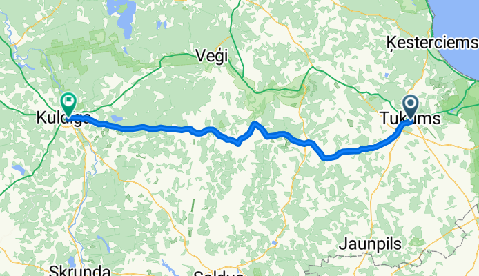Turkums - Kuldiga 83,2 km