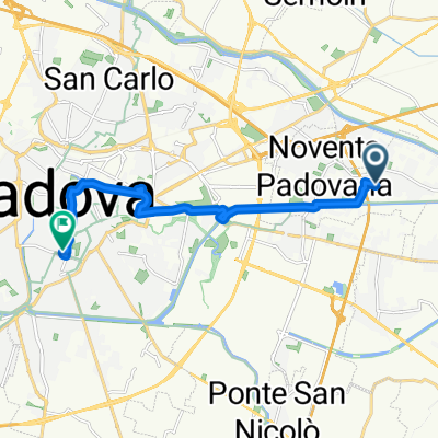 route in Padua