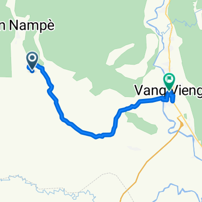 Route im Schneckentempo in Vang Vieng
