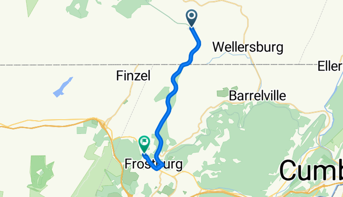 Moderate route to Frostburg