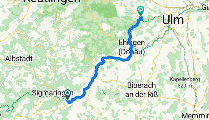 Donauradweg Mengen-Blaubeuren