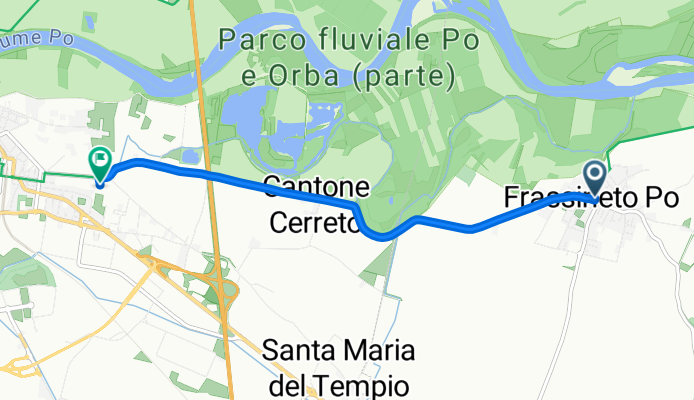 Percorso simile a una lumaca in Frassineto Po