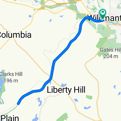 Snail-like route in Willimantic