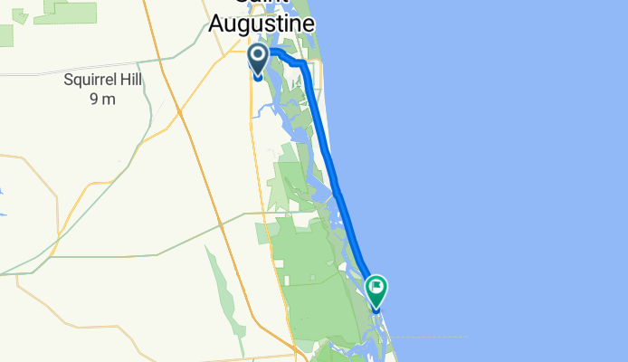 Moderate route in Saint Augustine