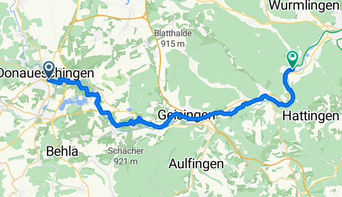 Donauradweg Donaueschingen-Moehringen