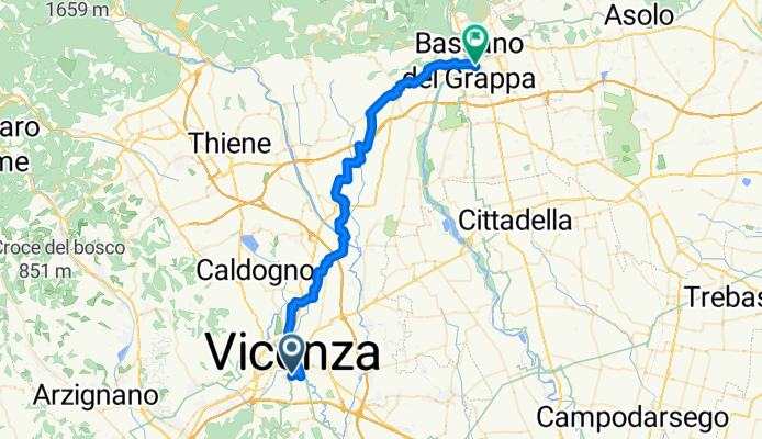 Vicenza - Bassano Del Grappa teinstation  44 km
