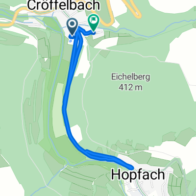 Gerade Fahrt in Wolpertshausen