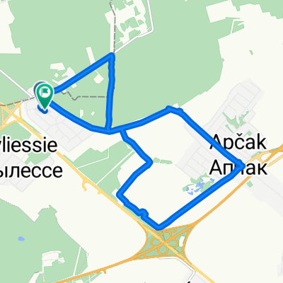 Snail-like route in Minskну