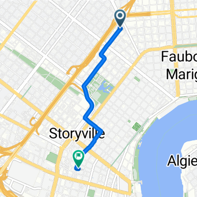 Moderate route in New Orleans
