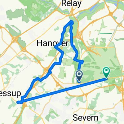 Snail-like route in Glen Burnie