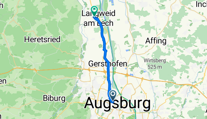Langsame Fahrt in Langweid am Lech