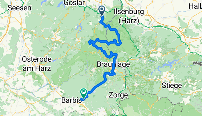 Hügelsammeln von Bad Harzburg nach Bad Lauterberg