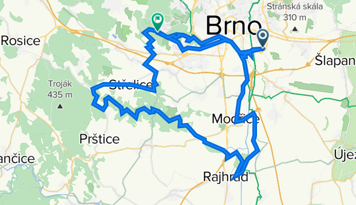 Okolo Brna JZ se zastávkou na Vechtrovně