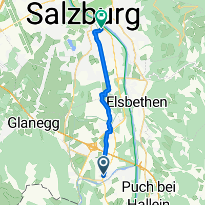 Niederalm bis Salzburg Akademiestraße