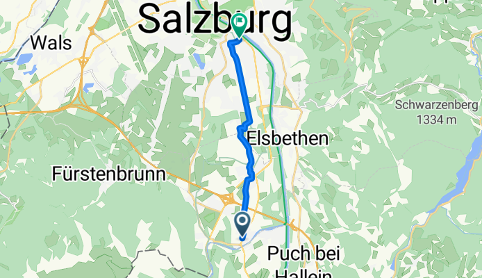 Niederalm bis Salzburg Akademiestraße