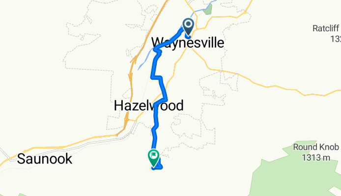 Snail-like route in Waynesville