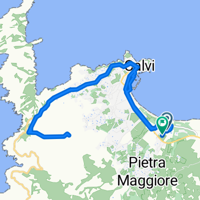 Gerade Fahrt in Calvi