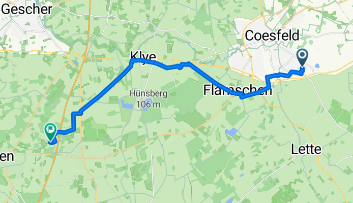 Anglerteiche Hochmoor, Hinweg kurz 16 km